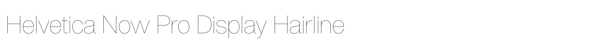 Helvetica Now Pro Display Hairline image